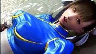 sexy Street Fighter Sexy Ecchi Chun Li riding an Exercise Ball sexy - porn video
