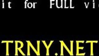 Skinny transsexual plays with cock - porn video