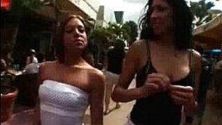 Two hotties pampering the lucky POV dick - porn video