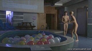 Sex on a pool table - porn video