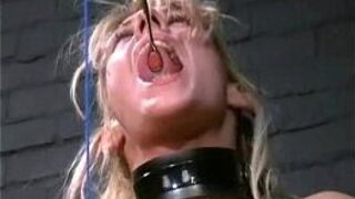 Extreme blonde bdsm slave Crystel Leis tounge tied torments - porn video