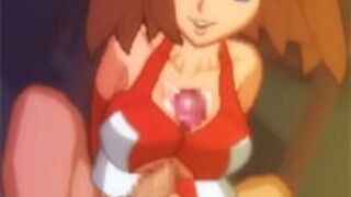 Redhead giving a special titty fuck - porn video