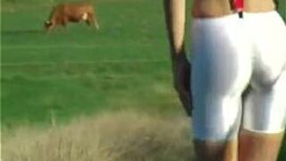 White Spandex Shorts Full - porn video